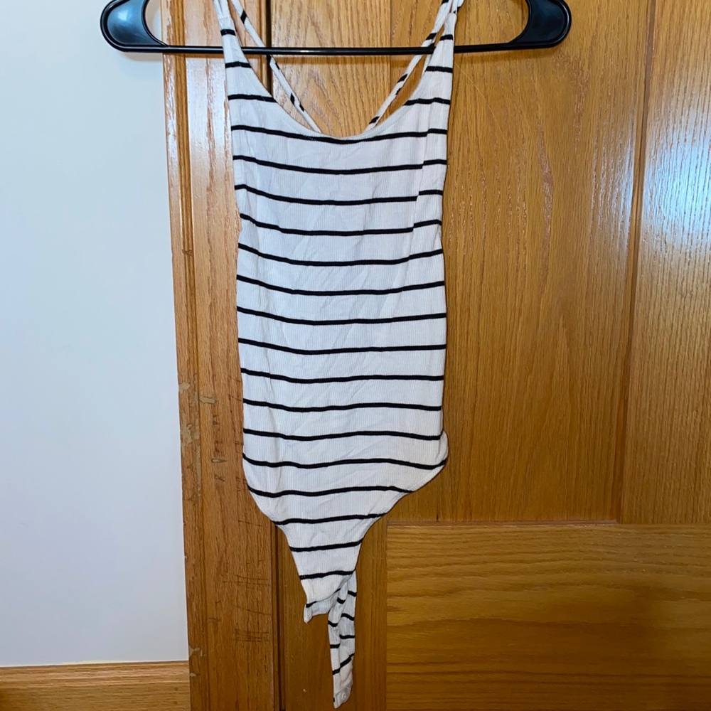 Striped bodysuit